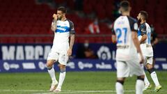 Joselu Mato celebra el gol en el Wanda.
 
 