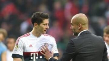 Lewandowski con Guardiola.