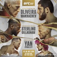 UFC 280: horario, cartelera, TV y cómo ver el Oliveira vs Makhachev