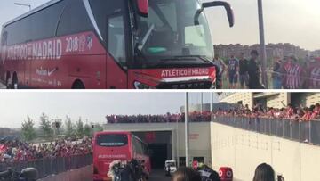 El multitudinario recibimiento al Atleti en el Metropolitano