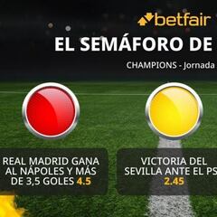 El semáforo de Betfair para la jornada 5 de la Champions League