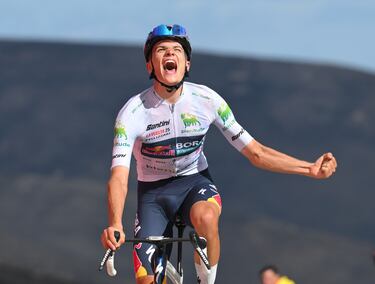 Giulio Pellizzari, vencedor de la etapa.