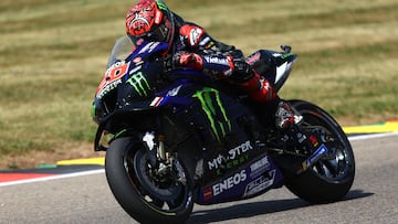 MotoGP - German Grand Prix - Sachsenring, Hohenstein-Ernstthal, Germany - June 19, 2022 Monster Energy Yamaha MotoGP's Fabio Quartararo in action during the race REUTERS/Lisi Niesner