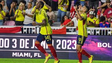 Radamel Falcao García y Jhon Jader Durán en la Selección Colombia