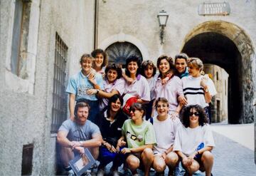 El equipo femenino, en Italia.