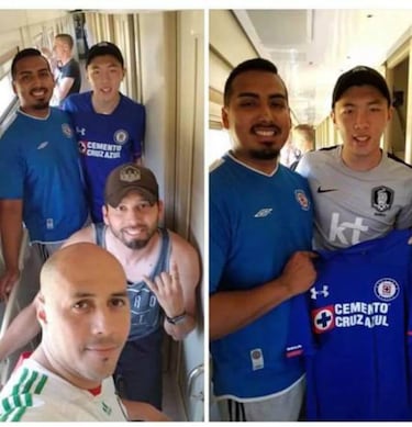 Hijo de técnico de Corea se vistió del Cruz Azul y se hizo viral en redes