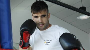 El boxeador Nicol&aacute;s Gonz&aacute;lez durante un entrenamiento.