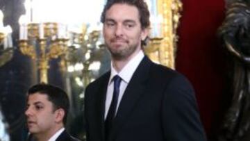 Pau Gasol, durante un acto de Estado.