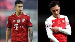 En Inglaterra comparan las carreras de James y Özil