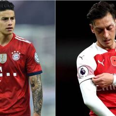 En Inglaterra comparan las carreras de James y Özil