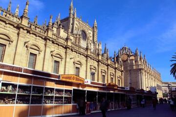 Sevilla quiere que sus ciudadanos se preparen para celebrar estas fiestas navide?as, y por eso ya ha instaurado su mercadillo navide?o, situado junto a la Catedral de Sevilla, y con multitud de puestos para hacer las compras de adornos y dulces t¨ªpicos de la Navidad. Esta abierta desde el pasado 5 de noviembre.