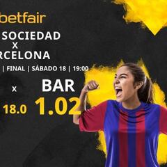Real Sociedad Femenino vs. FC Barcelona Femenino: horario, TV, estadísticas, cuadro y pronósticos