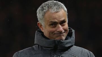 MANCHESTER, ENGLAND - DECEMBER 10:  Manager Jose Mourinho of Manchester United watches from the touchline during the Premier League match between Manchester United and Manchester City at Old Trafford on December 10, 2017 in Manchester, England.  (Photo by John Peters/Man Utd via Getty Images)