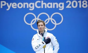 Gold medalist Shaun White of the United States poses during the medal ceremony for the Snowboard Men's Halfpipe Final on day five of the PyeongChang 2018 Winter Olympics at Medal Plaza on February 14, 2018 in Pyeongchang-gun, South Korea.