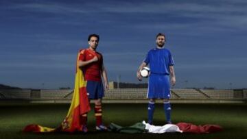 Eurocopa 2012. Final. Espa?a-Italia. Xavi Hern芍ndez y De Rossi.