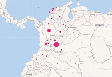 Mapa de casos y muertes por coronavirus por departamentos en Colombia: hoy, 14 de noviembre