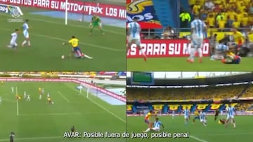La video asistencia hizo caer en cuenta al central del “golpe con el pie recogido” en el área.