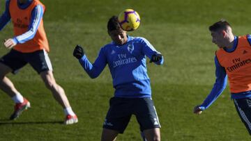 Casemiro, el pasado lunes 31 de diciembre, durante el entrenamiento del Real Madrid abierto al público.