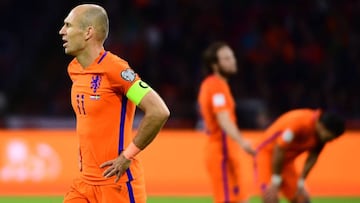 Robben, en el partido ante Suecia.
