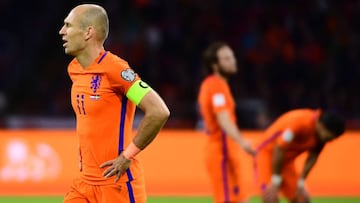 Robben, en el partido ante Suecia. 