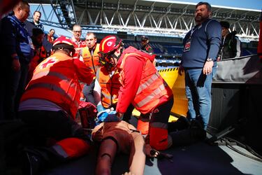 Así se actúa ante una avalancha en un estadio de LaLiga