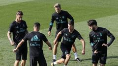 22/09/17 ENTRENAMIENTO REAL MADRID SERGIO RAMOS ISCO TEJERO MARCOS LLORENTE LUCAS VAZQUEZ