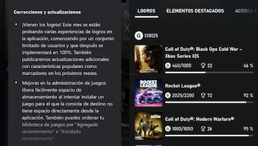La aplicación Xbox para móviles recibe los logros; nueva actualización