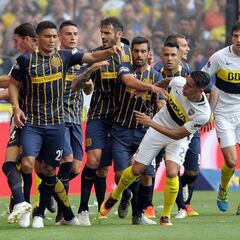 Teo Gutiérrez, gol y expulsión ante Boca en La Bombonera