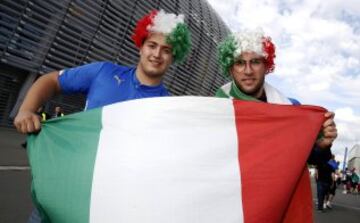 La afición italiana se prepara para enfrentarse a España