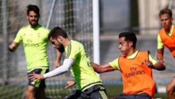 En Valdebebas. Nacho, ayer, durante el entrenamiento.