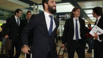 El Atl&eacute;tico de Madrid ha su llegada a Oporto.