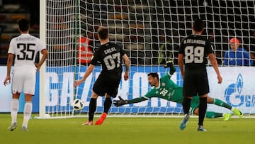 Soccer Football - FIFA Club World Cup Third Place Match - Al Jazira vs CF Pachuca - Zayed Sports City Stadium, Abu Dhabi, United Arab Emirates - December 16, 2017 Pachuca's Angelo Sagal scores their fourth goal from a penalty REUTERS/Amr Abdallah Dalsh