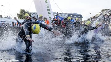 Pucon, 15 de enero 2017. 
 Competidores durante el Ironman 70.3 de pucon.
 Javier Torres/Photosport.