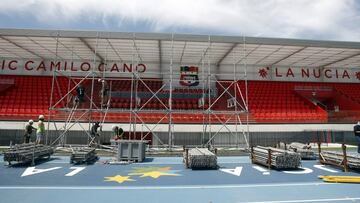 03-06-20 
 LA NUCIA 
 ESTADIO CAMILO CANO 
 PREPARATIVOS PARA ACOGER PARTIDOS DE LIGA PRIMERA DIVISION CON LEVANTE COMO EQUIPO LOCAL 