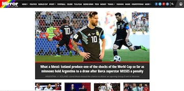 Así reaccionó la prensa ante el empate de Argentina e Islandia