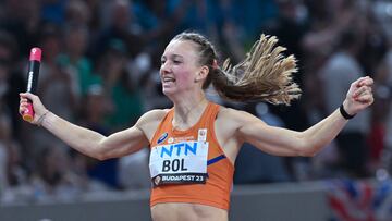 Femke Bol, del suelo al doblete