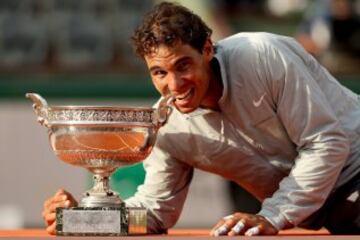 Rafa Nadal en Roland Garros de 2014, ganó a Djokovic por 3-6, 7-5, 6-2, 6-4..