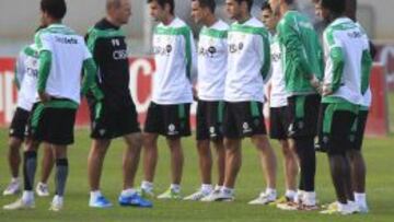 Mel, en unentrenamiento del Betis.
