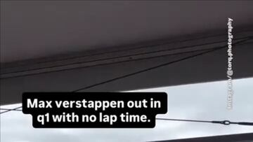 Verstappen se sale de la primera curva en la Q1 de Australia