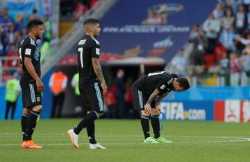 Los rostros de Argentina tras el empate con Islandia