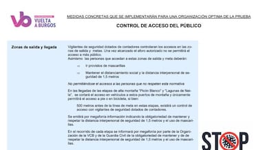La Vuelta a Burgos permitir¨¢ acceso controlado de p¨²blico