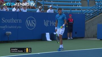 Pablo Carreño avanza a octavos tras derrotar a Koepfer en dos sets (6-4 y 6-2)