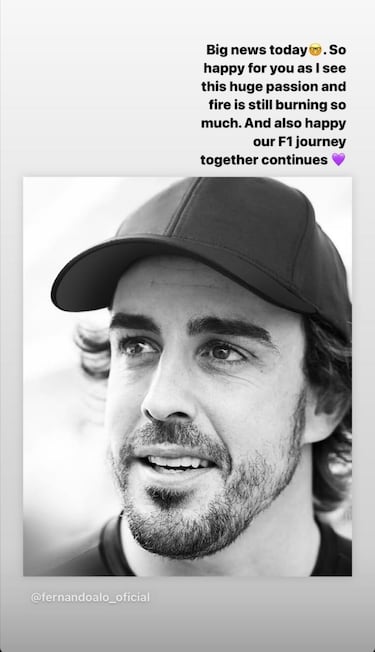 La reaccin de Andrea Schlager al fichaje de Alonso por Aston Martin