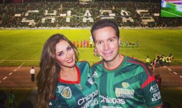 Anahí junto al gobernador de Chiapas