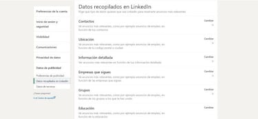 Cómo controlar los datos de LinkedIn recoge de ti