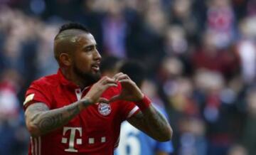 Las imágenes de Arturo Vidal en el triunfo del Bayern Múnich por 8-0 ante el Hamurgo