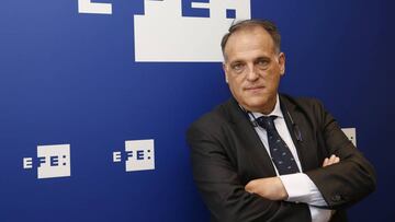 ANÁLISIS. Javier Tebas, ayer, tras participar en EFE Encuentros.