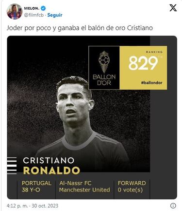 Los mejores memes del Balón de Oro 2023