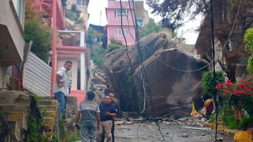 Un muerto, un herido y 10 desaparecidos tras el desgajamiento del Cerro del Chiquihuite