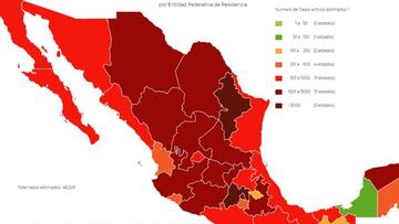 Mapa, muertes y casos de coronavirus en México por estados hoy 22 de octubre